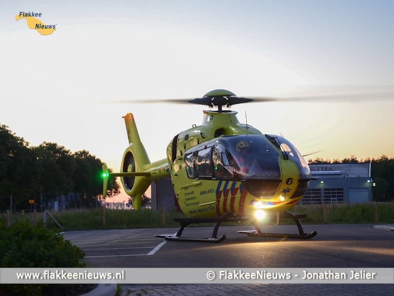 Traumaheli vliegt voor ongeval met scooter