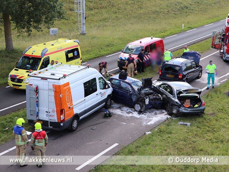 N57 nabij Goedereede afgesloten door ongeval