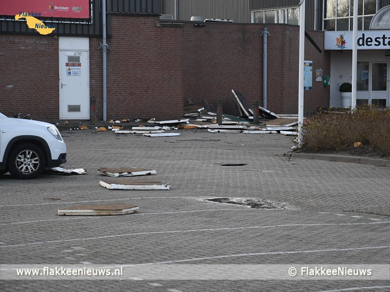 Veel schade door storm Eunice op Goeree-Overflakkee