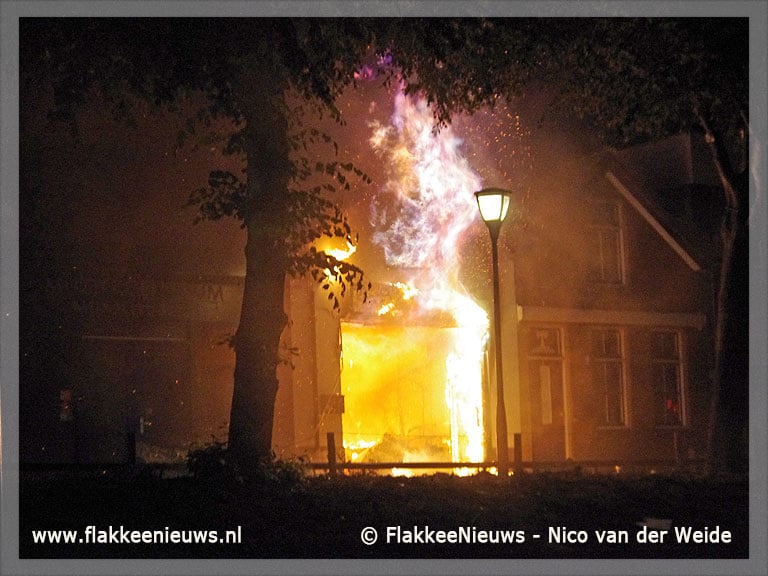 Grote brand Zandpad Middelharnis, twee verdachten