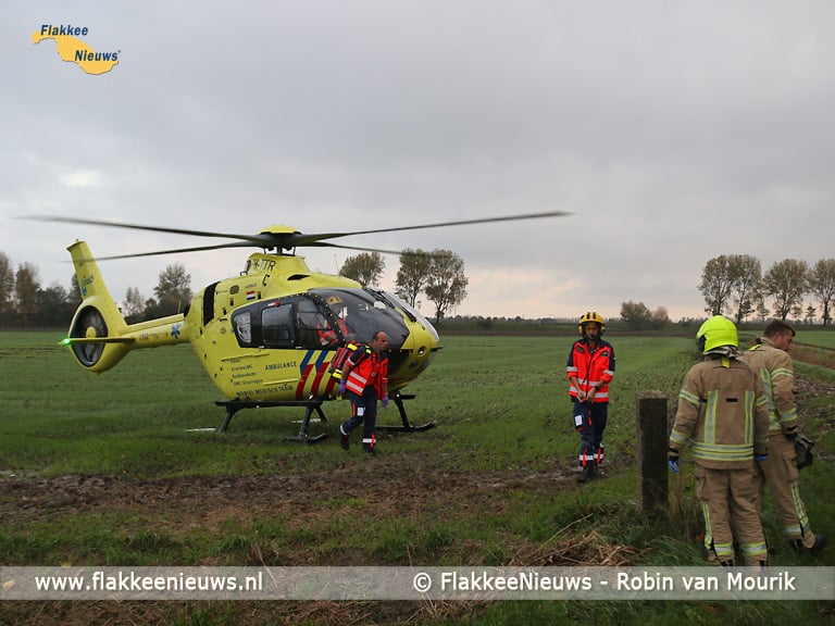 N215 bij Oude-Tonge afgesloten vanwege ongeval