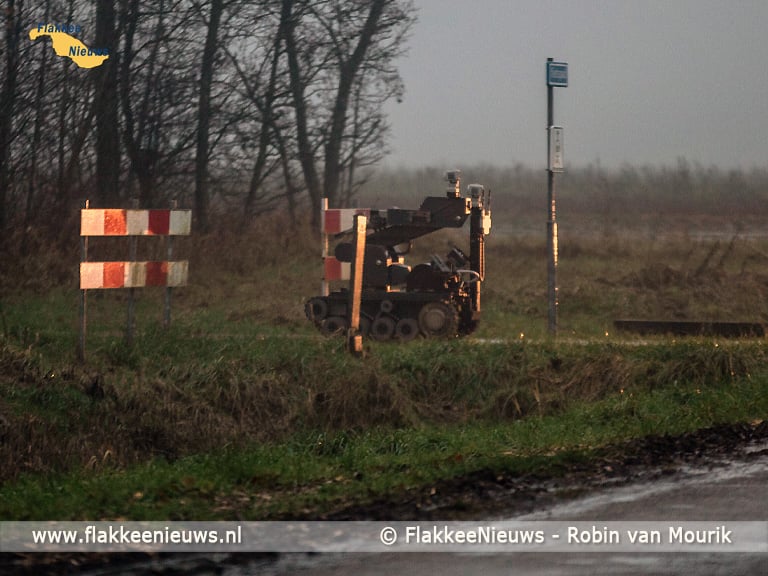 Explosief gevonden in de polder van Herkingen