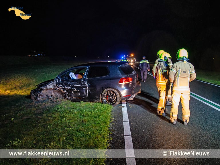 Ongeval met twee personenwagens op N59