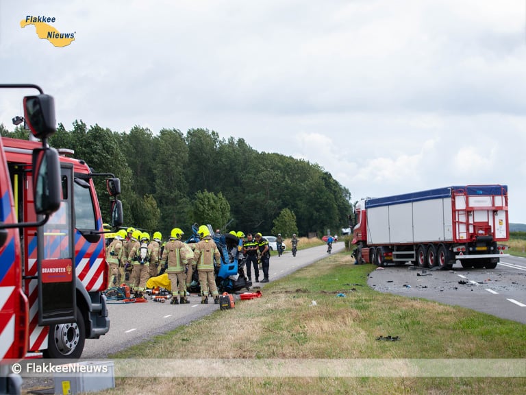 Afsluiting door dodelijk ongeval tussen Middelharnis en Nieuwe-Tonge