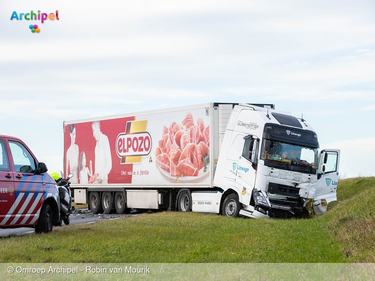 N57 afgesloten vanwege dodelijk ongeval