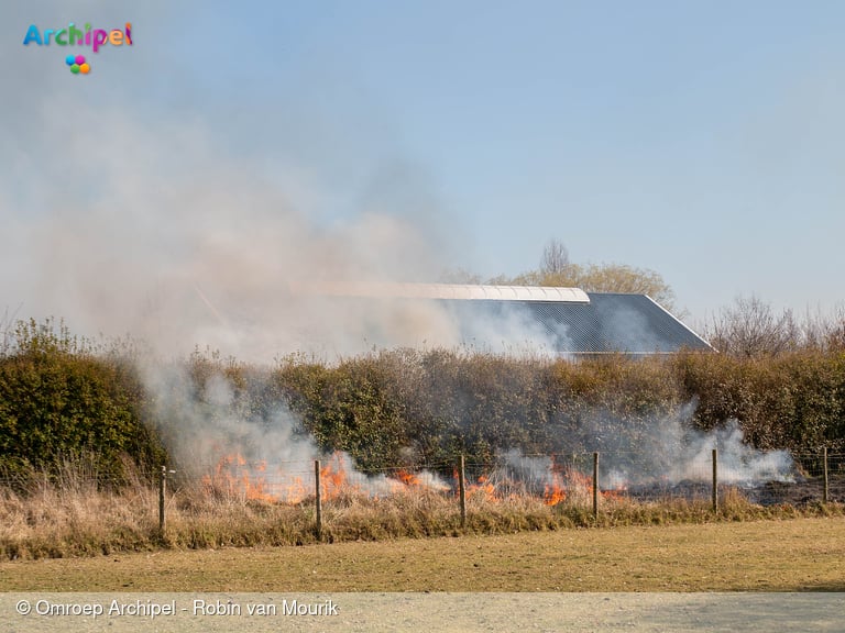 Brand in schuurtje aan de Molenlaan in Sommelsdijk