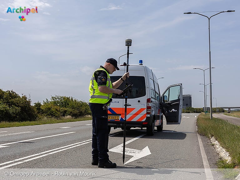 Drie gewonden bij ongeval N57 Brouwersdam