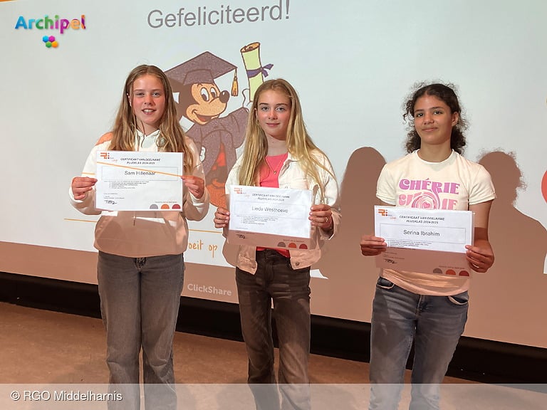 Certificaten voor Plusklas-leerlingen