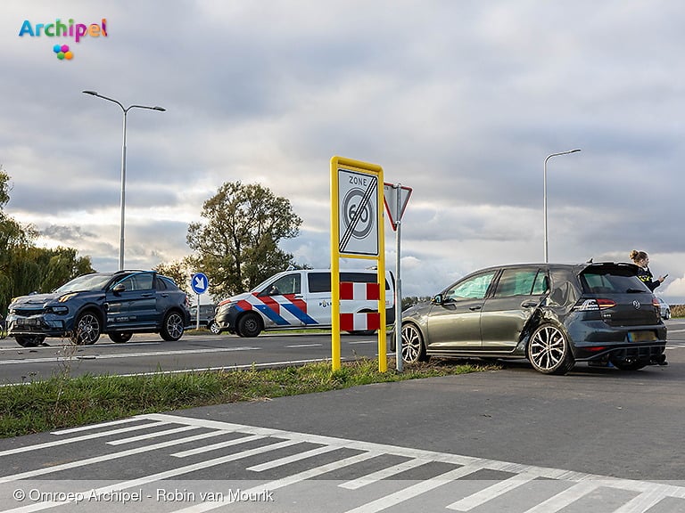 Ongeval met twee voertuigen op de N215