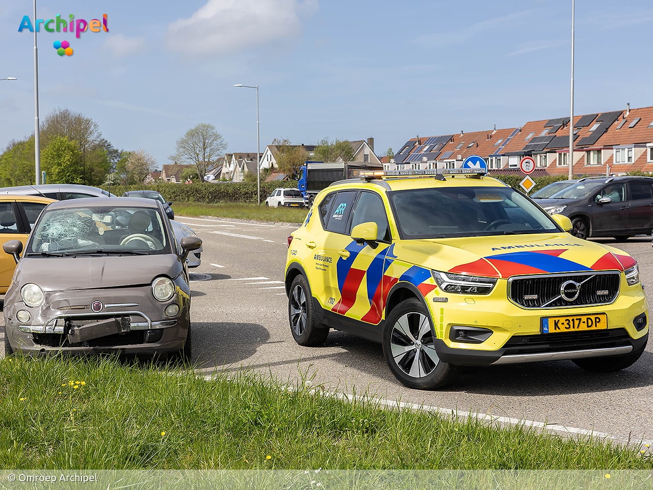 Aanrijding op kruising N215