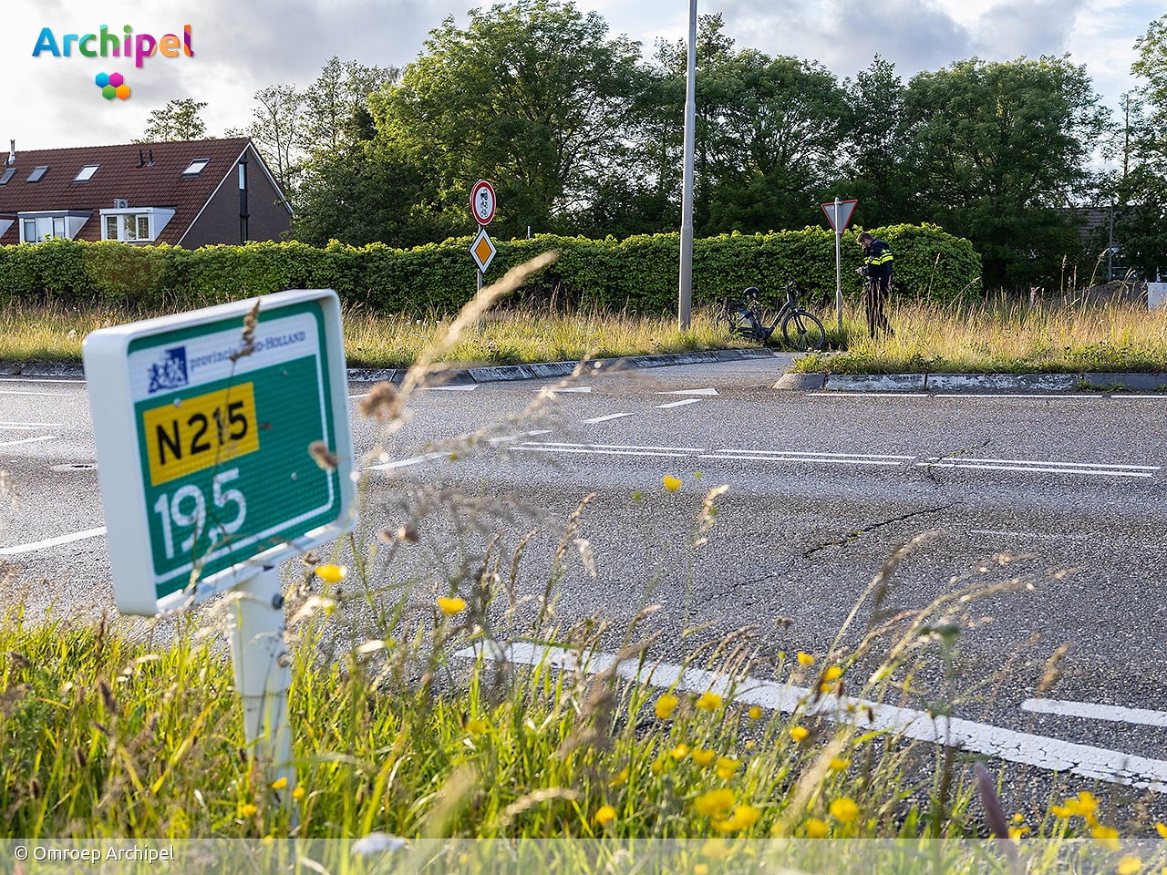 Fietsster gewond na aanrijding met bestelauto op N215