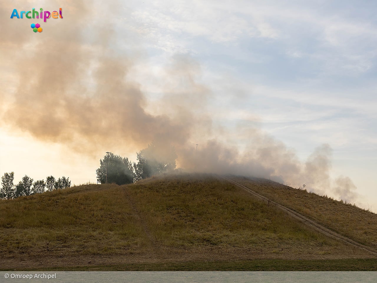 Brand op berg in Vliedpark Sommelsdijk