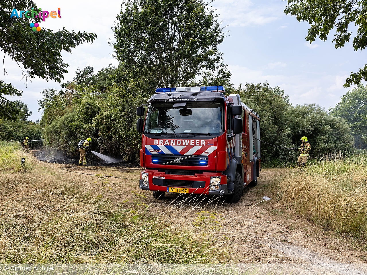Brandweer ingezet bij brand in natuurgebied De Vliegers