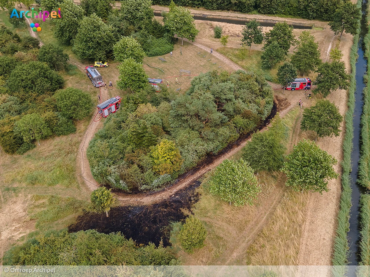 Brandweer ingezet bij brand in natuurgebied De Vliegers