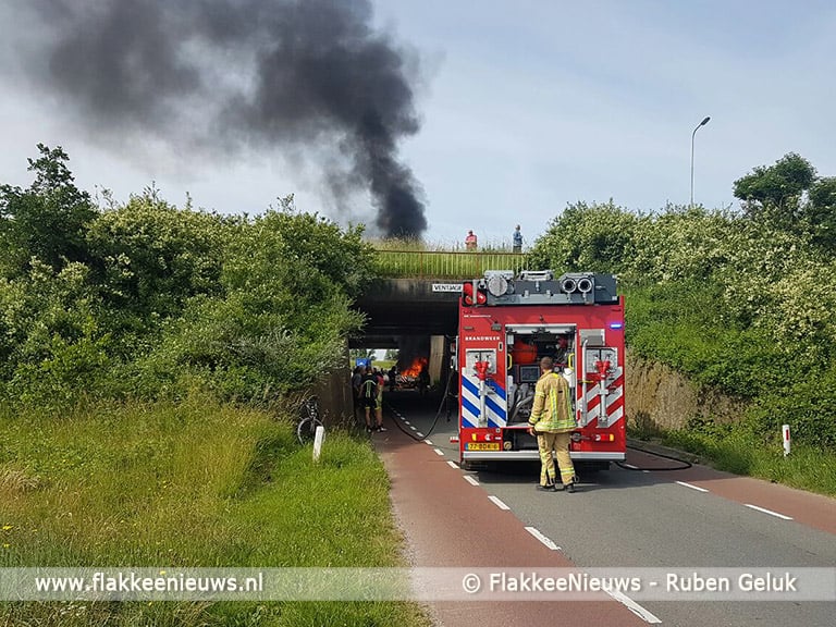 Brand op parallelweg Hellegatsplein