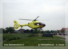 Traumaheli vliegt voor onwelwording