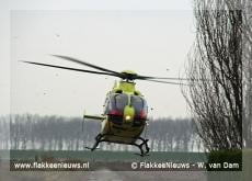 Traumaheli vliegt voor bedrijfsongeval