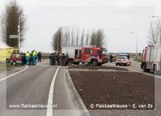 Aanrijding op de N215 bij Dirksland