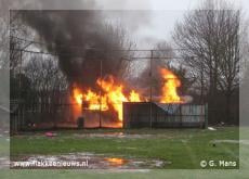 Clubgebouw uitgebrand