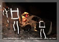 Auto te water door gladheid