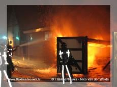Brand in schuur