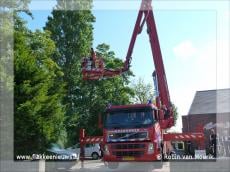 Brandweer redt kat uit de boom