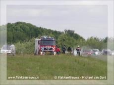 Aanhanger en schuur in brand