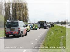 Fietser geschept parallelweg N215