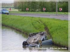 Auto te water bij Zuidelijke Randweg Middelharnis