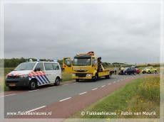 Motorrijder frontaal tegen personenwagen