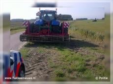 Landbouwvoertuig van de weg gehaald