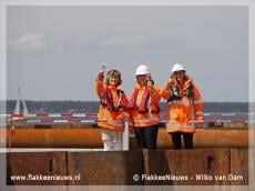 Hoogspanningskabel onder het Haringvliet