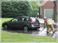 Plaatselijke hoosbui in Ooltgensplaat
