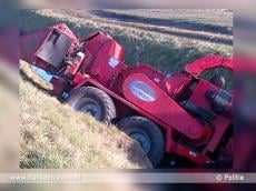 Tractor verliest aanhanger