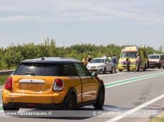 Vertraging N59 door kop-staartbotsing