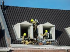 Brandweer rukt uit voor brand op zolder in Sommelsdijk