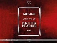 Flakkeese uutdruksels op valentijnskaarten