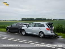 Aanrijding met drie voertuigen op N215