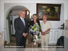 Burgemeester Heijkoop bezoekt familie Rademaker