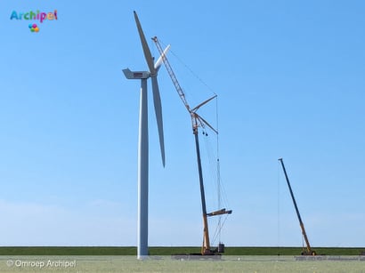 Windmolens Herkingen worden wateropslagtanks