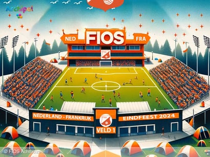 Genieten van EK op Oranje Camping bij FIOS Achthuizen