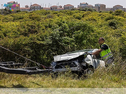 Drie gewonden bij ongeval N57 Brouwersdam