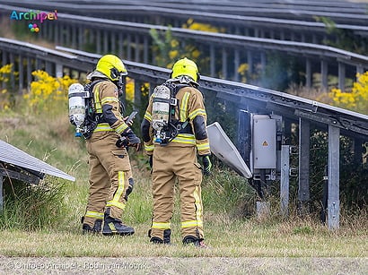 Kleine brand bij energiepark bij Middelharnis