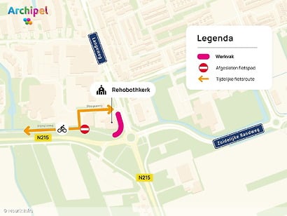 Fietspad bij de Staver voor een deel afgezet