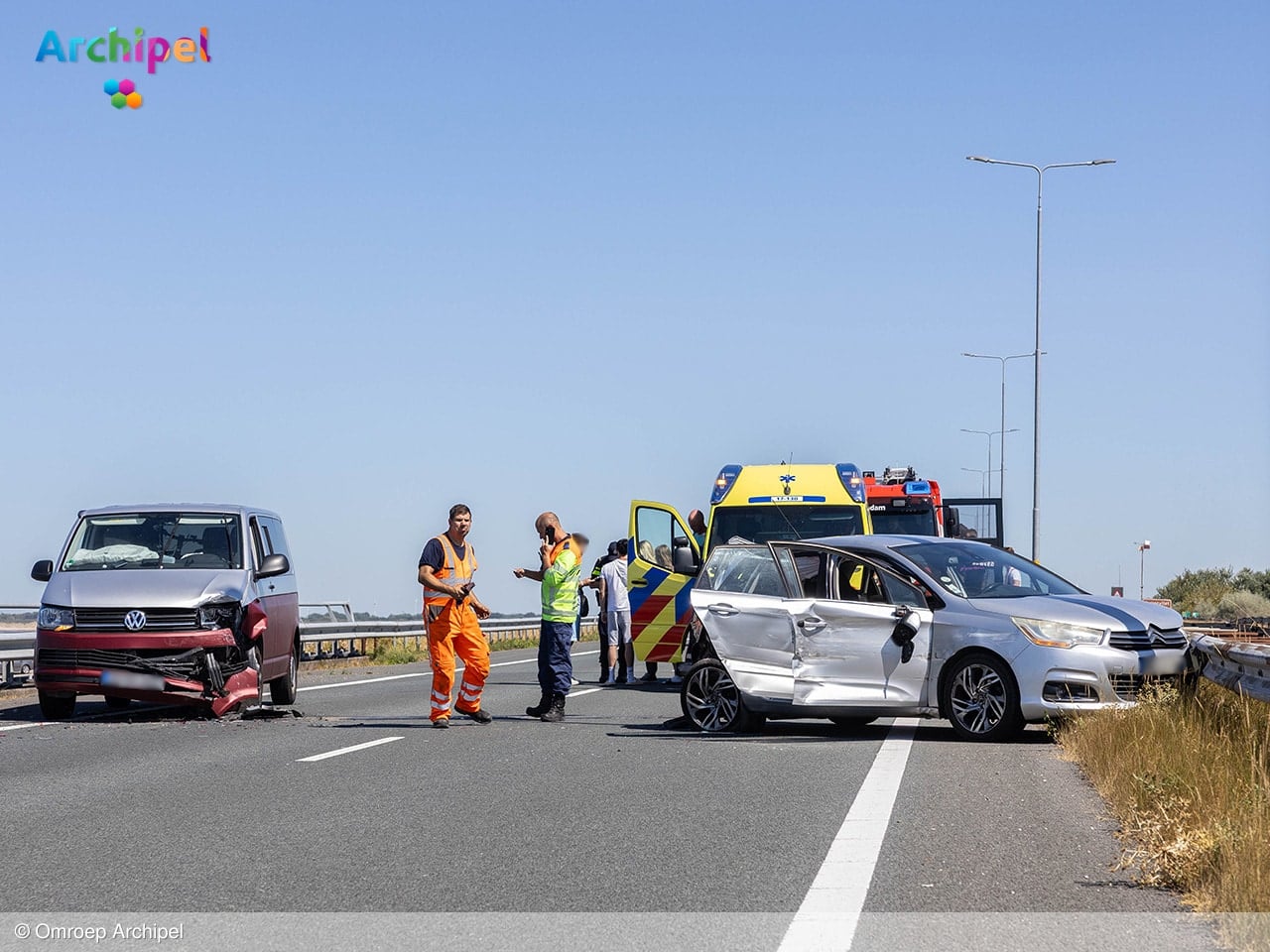 Drie voertuigen betrokken bij ongeval op N57 bij Stellendam
