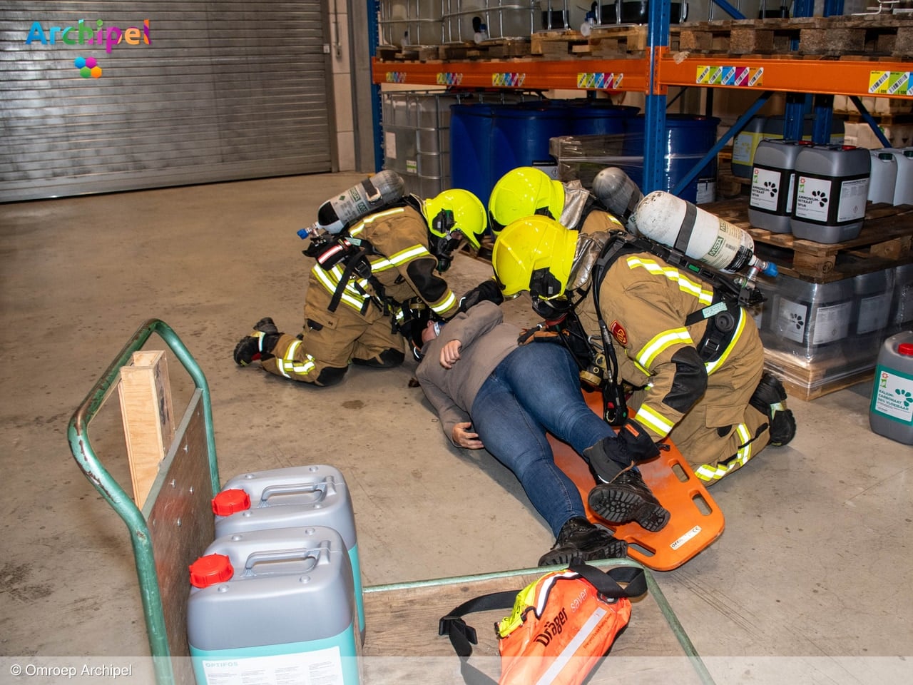 Giftige gaswolk trekt richting Oude-Tonge in oefenscenario