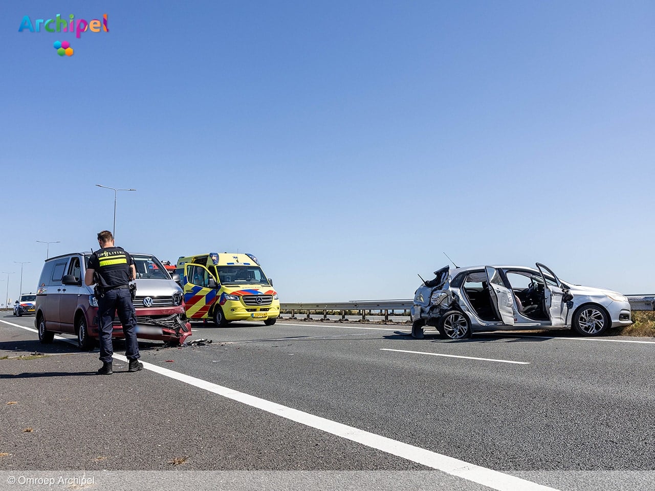 Drie voertuigen betrokken bij ongeval op N57 bij Stellendam