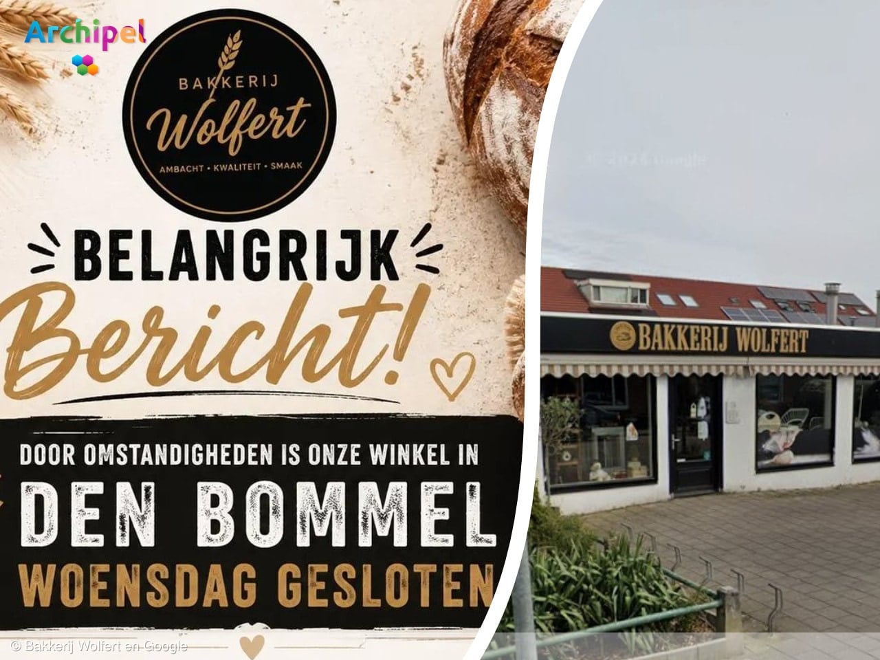 Bakkerijen Wolfert failliet verklaard, winkel in Den Bommel gesloten